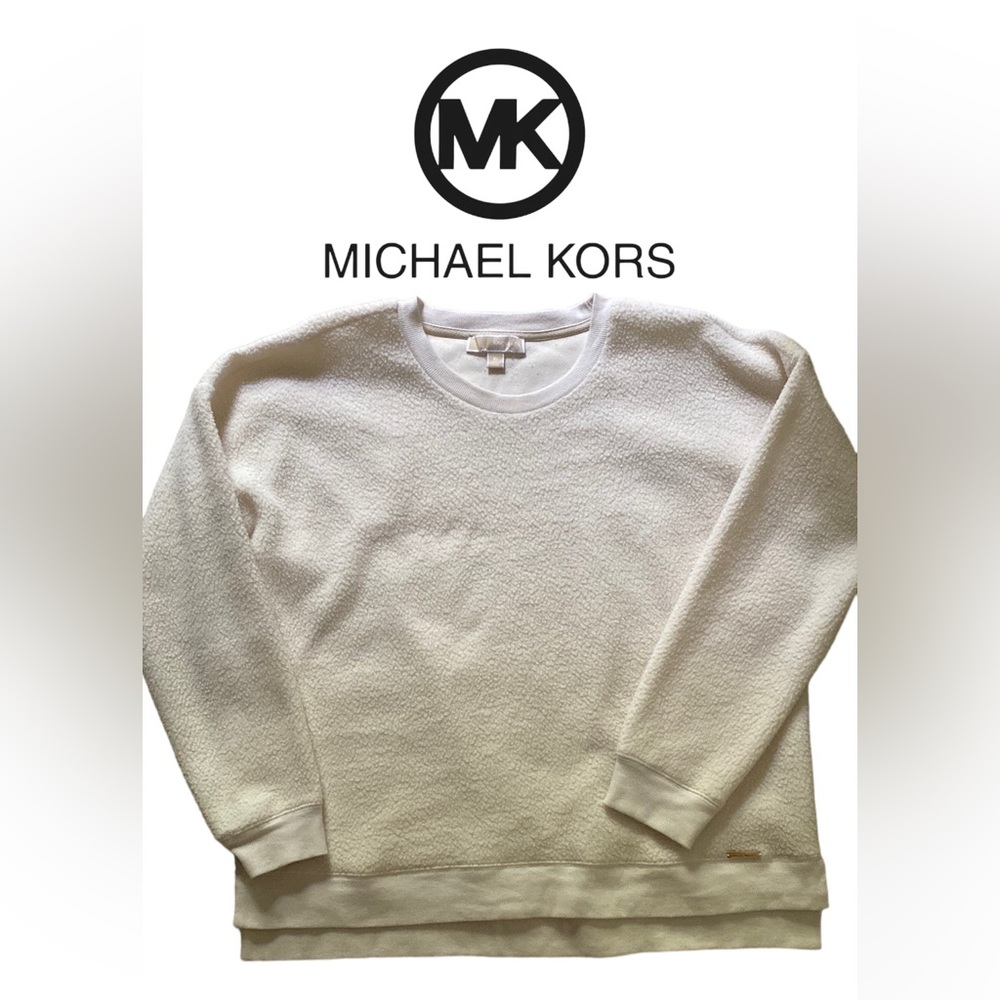 Michael Kors Women’s Sherpa Sweatshirt Size XL 100% Polyester